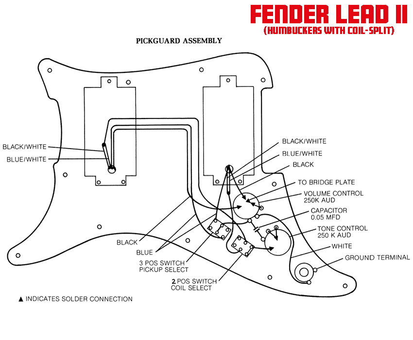 Fender Lead II Humbucker Coil Split Wiring Diagram